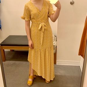 Yellow Floral Maxi dress